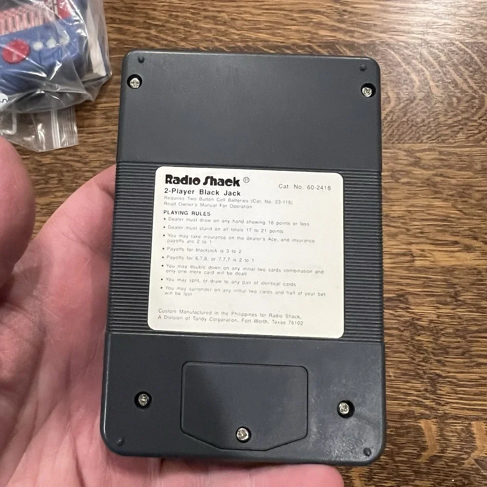 Vintage Radio Shack Two-Player Blackjack 60-2418 New Batteries Installed Works